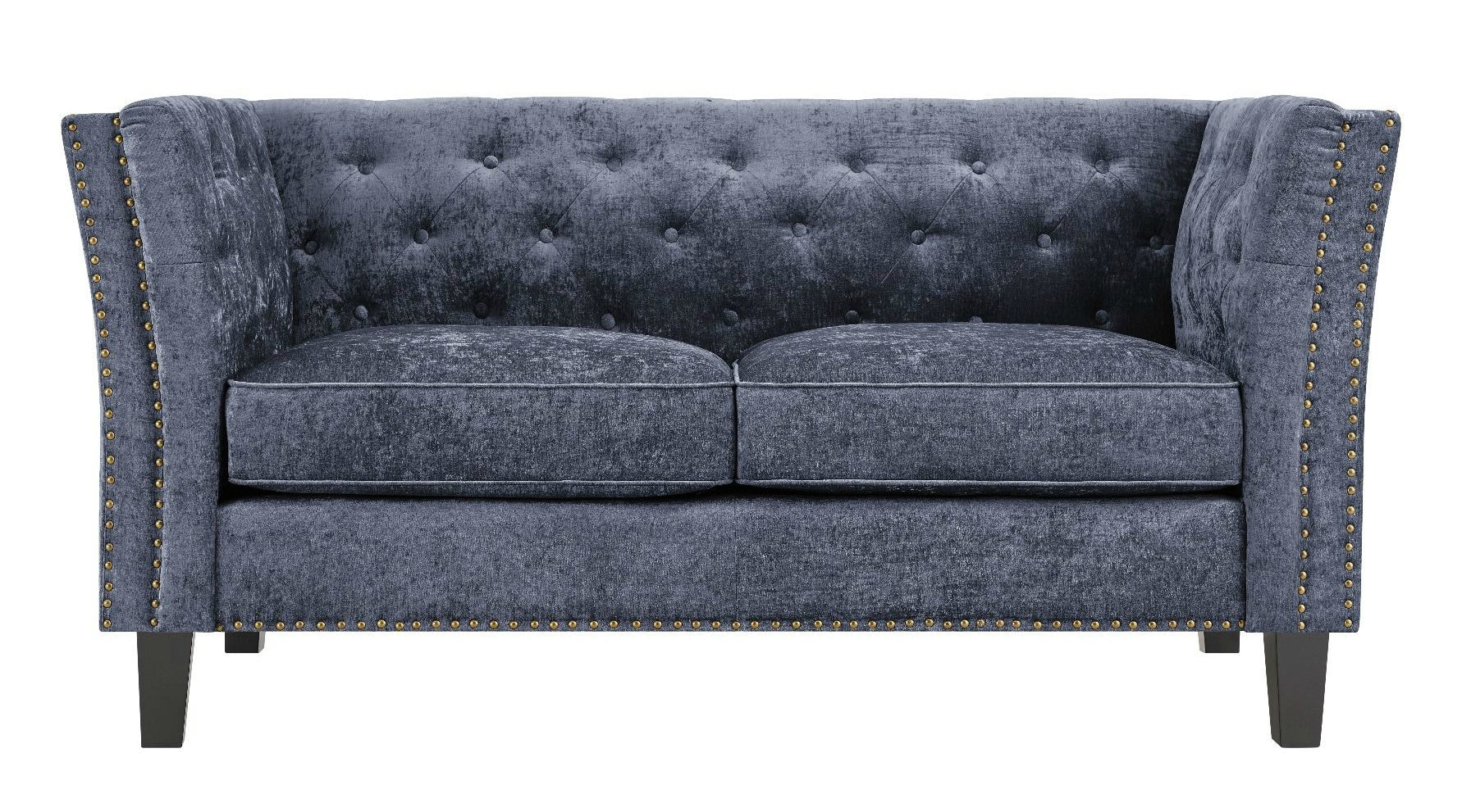 Grey crushed deals velvet chesterfield sofa