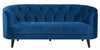 Seattle Blue Velvet Chesterfield Love Seat-Fabric Sofa-Chic Concept