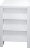 White Mirrored 3 Drawer Slanted Bedside Cabinet-Mirrored Furniture-Chic Concept