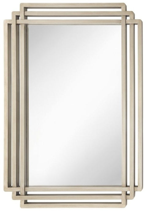Oswin Champagne Silver Wall Mirror-Wall Mirror-Chic Concept