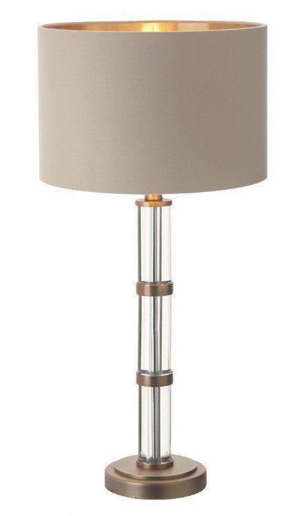 Avebury Antique Brass and Crystal Glass Table Lamp-Table Lamp-Chic Concept