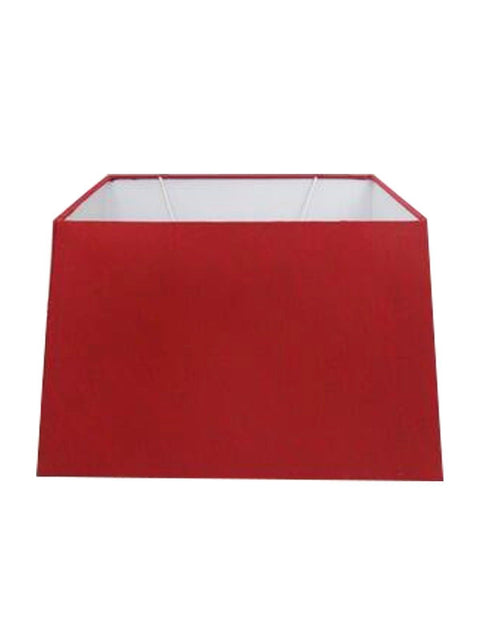 Red Silk Fabric Square Shade-Lamp Shades-Chic Concept